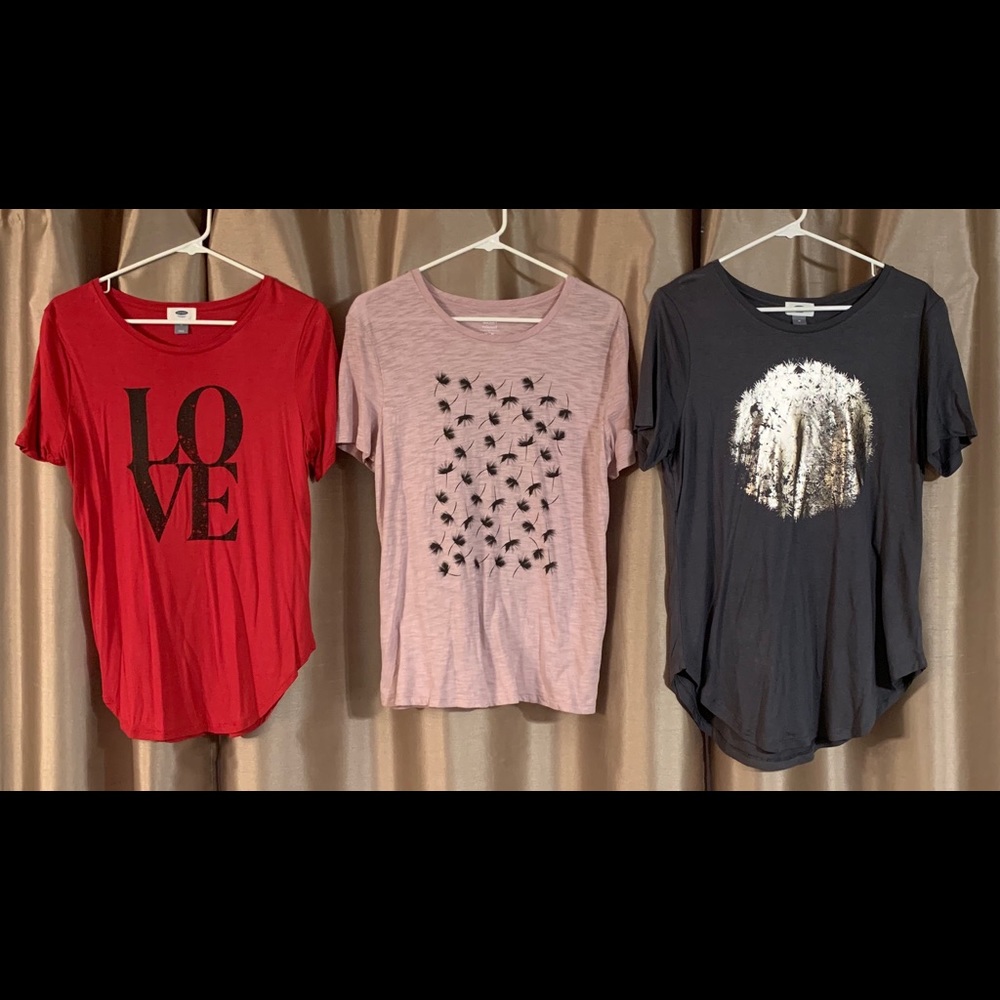 Old Navy Graphic Casual Tops Women Size Medium